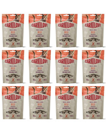 CARNILOVE Freeze-Dried Snack Cat Beef 12x40 g s hovädzinou a kozlíkovou mätou, lyofilizované maškrty pre mačky