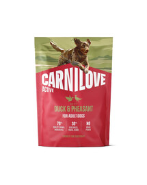 CARNILOVE Active Dog Duck and Pheasant Adult 1,5 kg kačka a bažant, pre dospelých psov