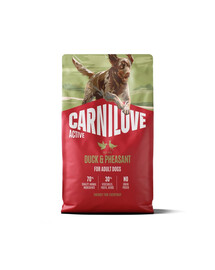 CARNILOVE Active Dog Duck and Pheasant Adult 4 kg kačka a bažant, pre dospelých psov