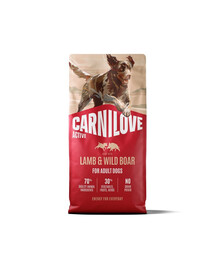 CARNILOVE Active Dog Lamb and Wild Boar Adult 12 kg jahňacina a diviak, pre dospelých psov