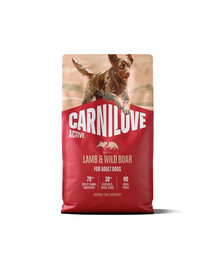 CARNILOVE Active Dog Lamb and Wild Boar Adult 4 kg jahňacina a diviak, pre dospelých psov