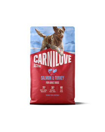 CARNILOVE Active Dog Salmon and Turkey Adult 4 kg losos a morčacie, pre dospelých psov