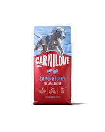 CARNILOVE Active Dog Salmon & Turkey Adult Large Breeds 12 kg losos a morčacie, pre dospelých psov veľkých plemien