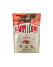 CARNILOVE True Fresh Dog Beef Adult 1,5 kg suchá strava s čerstvým hovädzím mäsom pre dospelých psov