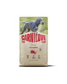 CARNILOVE True Fresh Dog Duck Junior Large 4 kg krmivo s čerstvou kačicou pre juniorov veľkých plemien