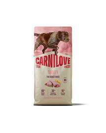 CARNILOVE True Fresh Dog Turkey Adult 12 kg granule s čerstvým moriakom pre dospelých psov