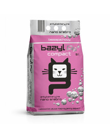 BAZYL Ag+ Compact 5 L bentonitová podstielka s nano striebrom bez zápachu pre mačky