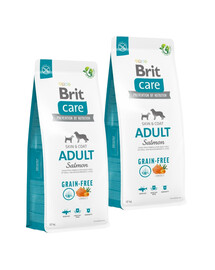 BRIT Care Grain-free Adult suché krmivo s lososom 2 x 12 kg