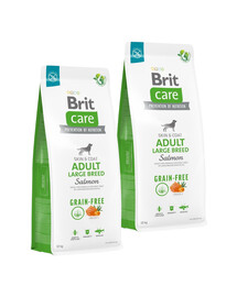 BRIT Care Grain-free Adult Large Breed Salmon 2 x 12 kg bezobilninové krmivo pre veľké psy s lososom