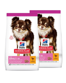 HILL'S Science Plan Adult Light Small Mini Chicken 2x6 kg kuracie, pre dospelé psy malých a miniatúrnych plemien