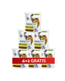 PERFECT FIT Senior 7+ 6 x 750 g kompletné krmivo pre staršie mačky bohaté na kuracie mäso 4+2 ZADARMO