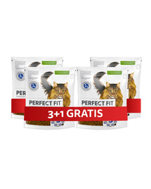 PERFECT FIT Senior 7+ 4 x 750 g kompletné krmivo pre staršie mačky bohaté na kuracie mäso 3+1 ZADARMO