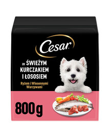CESAR Adult s kuracím a lososom 800g krmivo pre psa