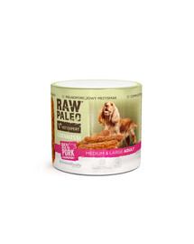 RAW PALEO Cabanossi Pork Medium Large 100g bravčové, polomokré kompletné krmivo vo forme klobások pre psov