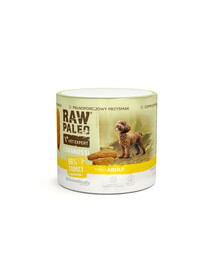 RAW PALEO Cabanossi Turkey Mini 100g morčacie, polomokré plnohodnotné krmivo vo forme klobás pre psov