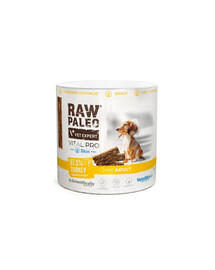 RAW PALEO Vital Pro Skin Coat Turkey Mini 100g monoproteinový funkčný pamlsek na pokožku a srsť pre psov