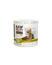RAW PALEO Vital Pro Digestion Rabbit Mini 100g monoproteinový funkčný pamlsek na trávenie pre psov