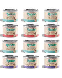 KATIDO Adult Cat Superpremium Mix príchutí 12 x 200g krmivo pre mačky