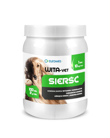 EUROWET Wita-Vet Srsť pes 100 tab. vitamíny a minerály pre psov