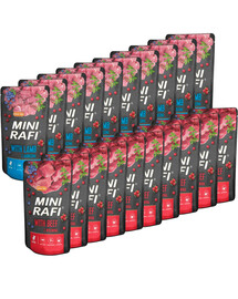 RAFI Mini Mix príchutí s hovädzím a jahňacím mäsom 20x150 g krmivo pre psov malých plemien