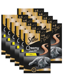 SHEBA Creamy Snacks krémová maškrta pre mačky s kuracím mäsom 44x12g