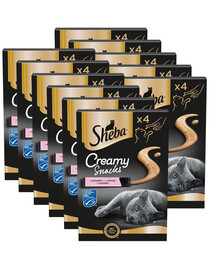 SHEBA Creamy Snacks krémová maškrta pre mačky s lososom 44x12g