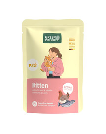 GREEN PETFOOD Kitten Paté s kuracím a lososovým mäsom 85 g