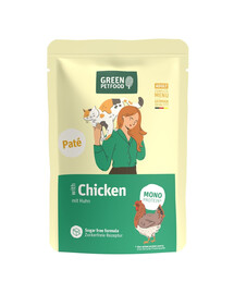 GREEN PETFOOD Cat Paté with Chicken 85 g s kuracím mäsom, paštéta pre mačky