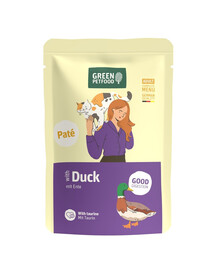GREEN PETFOOD Cat Paté with Duck 85 g s kačicou a taurínom, paštéta pre mačky