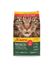 JOSERA NatureCat 10 kg + 1 kg suché krmivo pre mačky bez obilnín