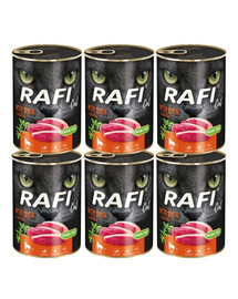 RAFI Cat adult s kačicou 6x400 g pre dospelé mačky