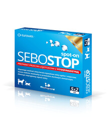 EUROWET Sebostop Spot-on 5 x 2ml preparát proti seboroickému ekzému pre psov a mačky