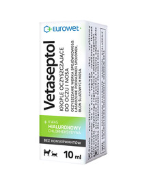 EUROWET Vetaseptol 10 ml kvapky čistiace na oči a nos pre psov a mačky