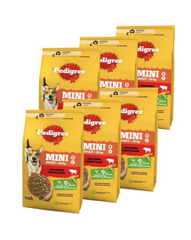 PEDIGREE Adult Mini 6x2,6 kg pre psy malých plemien s hovädzím mäsom a zeleninou