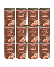 FITMIN Purity Puppy Chicken with Salmon 12x400 g kuracie krmivo s lososom, pre šteňatá