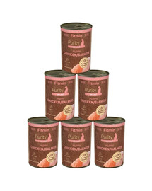 FITMIN Purity Puppy Chicken with Salmon 6x400 g kuracie krmivo s lososom pre šteňatá