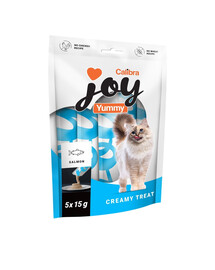 CALIBRA Joy Cat Yummy Salmon Maškrta 5x15 g s lososom, krémová pasta pre mačky