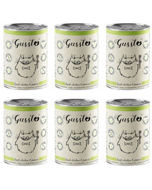GUSSTO Cat Fresh Chicken krmivo pre mačky s krevetami, kuracím mäsom a krevetami 6x400 g