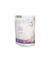 PIPER Animals Sterilised mokré krmivo s králikom 100 g pre sterilizované mačky