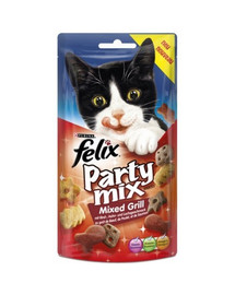FELIX Party Mix Mixed Grill s príchuťou hovädzieho, kuracieho a lososa