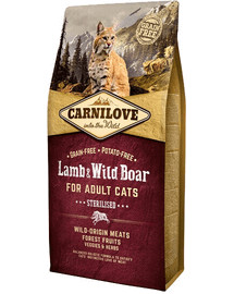CARNILOVE Cat Grain Free Lamb & Wild Boar Adult Sterilised 2kg