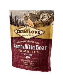 CARNILOVE Cat Grain Free Lamb & Wild Boar Adult Sterilised 400g