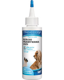 FRANCODEX Umývacia tekutina do uší pre psov a mačky 125 ml