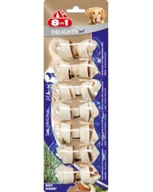 8IN1 Maškrta Beef Delights Bones XS 7ks