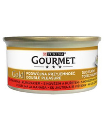 GOURMET Gold hovädzie a kuracie mäso 85 g