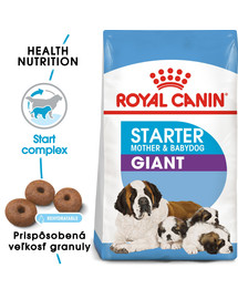 ROYAL CANIN Giant Starter Mother & Babydog 15 kg  granule pre brezivé alebo dojčiace suky a šteňatá obrích plemien
