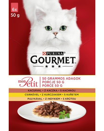 GOURMET Mon Petit Mix hydinová príchuť (6 x 50 g)