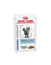 Veterinary Health Nutrition Cat Skin & Coat Pouch 12 x 85 g