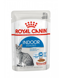 ROYAL CANIN Indoor Sterilised In Gravy Pouch 12x85g
