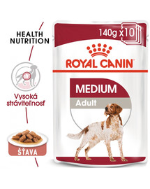ROYAL CANIN Medium adult 10x140 g kapsička vo šťave pre dospelé stredné psy